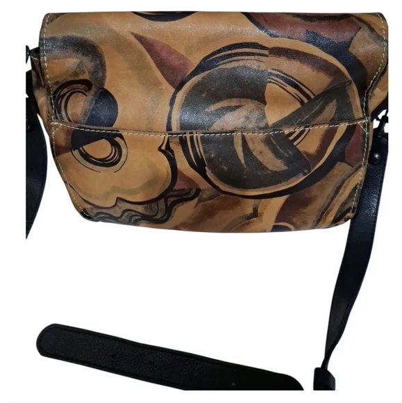 Patricia Nash Italian Leather Floral Flap Crossbody Bag - Picture 8 of 8